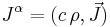 J^{\alpha} = ( c \, \rho , \vec{J} ) \,