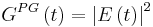 G^{PG}\left(t \right )=\left|E\left(t \right )\right|^2