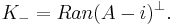 K_- = Ran(A-i)^{\perp}.