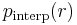 p_\operatorname{interp}(r)