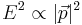 E^2 \propto |\vec p|^2