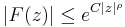 |F(z)| \leq e^{C |z|^\rho}