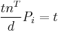\frac{t n^T}{d} P_i = t