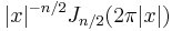 |x|^{-n/2} J_{n/2}(2\pi |x|)