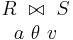 \begin{matrix} R\ \bowtie\ S \\ a\ \theta\ v\end{matrix}