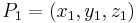 P_1=(x_1,y_1,z_1)