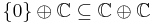  \{0\} \oplus \mathbb{C}  \subseteq \mathbb{C} \oplus \mathbb{C}