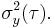 \sigma_y^2(\tau). \, 