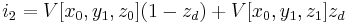  \ i_2 = V[x_0,y_1, z_0]  (1 - z_d) %2B V[x_0, y_1, z_1] z_d 