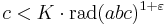 c < K \cdot \operatorname{rad}(abc)^{1%2B\varepsilon}