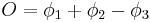 O = \phi_{1}%2B \phi_{2}- \phi_{3}