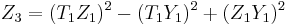 
Z_3  = (T_1Z_1)^2 - (T_1Y_1)^2 %2B (Z_1Y_1)^2
