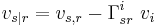 
   v_{s|r} = v_{s,r} - \Gamma^i_{sr}~v_i
 