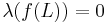 \lambda(f(L))=0