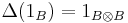 \Delta (1_B) = 1_{B \otimes B}