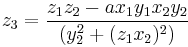 z_3 = \frac{z_1z_2-ax_1y_1x_2y_2}{(y_2^2%2B(z_1x_2)^2)}