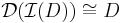 \mathcal{D}(\mathcal{I}(D)) \cong D