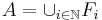 A=\cup_{i\in \mathbb{N}} F_i