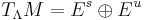 T_\Lambda M = E^s\oplus E^u