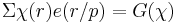 \Sigma \chi(r)e(r/p) = G(\chi)