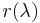 r(\lambda)