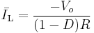 \bar I_{\text{L}}=\frac{-V_o}{(1-D)R}