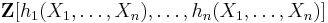 \mathbf Z[h_1(X_1,\ldots,X_n),\ldots,h_n(X_1,\ldots,X_n)]