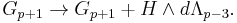  G_{p%2B1}\rightarrow G_{p%2B1}%2BH\wedge d\Lambda_{p-3} .