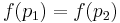 f(p_1) = f(p_2)