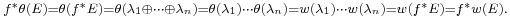 \scriptstyle f^*\theta(E) = \theta(f^*E) = \theta(\lambda_1 \oplus \cdots \oplus \lambda_n) = \theta(\lambda_1) \cdots \theta(\lambda_n) = w(\lambda_1) \cdots w(\lambda_n) = w(f^*E) = f^* w(E).