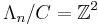 \Lambda_n/C={\Bbb Z}^2