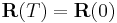 \mathbf R(T)=\mathbf R(0)