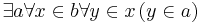 \exists a \forall x \in b \forall y\in x\, (y \in a)