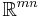 \mathbb{R}^{mn}