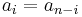 a_i = a_{n-i}