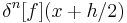 \delta^n[f](x %2B h/2)