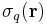 \sigma_q(\mathbf r)