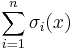  \sum_{i=1}^{n} \sigma_i(x)