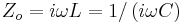 Z_o = i\omega L = 1/\left(i \omega C\right)