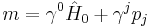 m=\gamma^0\hat{H}_0%2B\gamma^jp_j