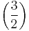 \left( \frac{3}{2} \right)