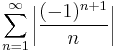 \sum_{n=1}^\infty \bigg| \frac{(-1)^{n%2B1}}{n} \bigg|