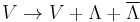 
V \to V %2B \Lambda %2B \overline{\Lambda}
