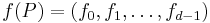  f(P)=(f_0,f_1,\ldots,f_{d-1}) 