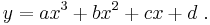 y = ax^3 %2B bx^2 %2B cx %2B d\;.