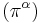 ( \pi^\alpha )