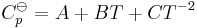 C_p^\ominus = A %2B BT %2B CT^{-2}