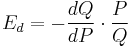 E_d = - \frac{dQ}{dP} \cdot \frac{P}{Q}