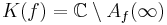 K(f) = \mathbb{C} \setminus A_{f}(\infty)