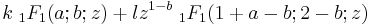 k\;{}_1F_1(a;b;z)%2Bl z^{1-b}\;{}_1F_1(1%2Ba-b;2-b;z)